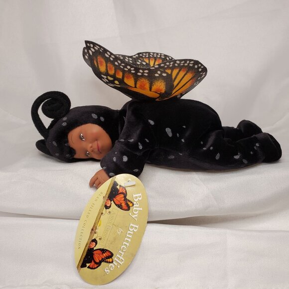 Anne Geddes Baby Butterflies Bean Filled Baby Doll Monarch Butterfly 1998 - Picture 1 of 9